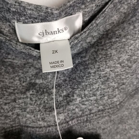 CJ Banks Relaxed Restyled Grey Leggings Plus Size 2X NWT Stretch Comfort Fit - Picture 6 of 7